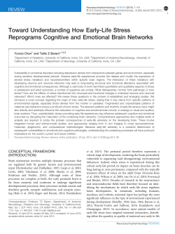 Toward Understanding How Early-Life Stress Reprograms Cognitive