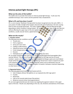 Intense pulsed light therapy (IPL)