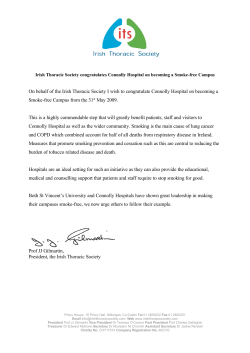 On behalf of the Irish Thoracic Society I wish to congratulate