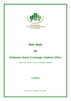 Rule Book - Pakistan Stock Exchange Limited