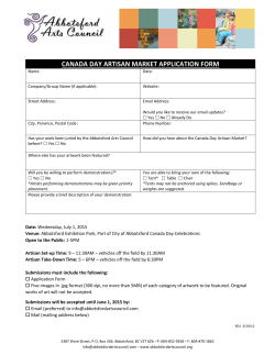 canada day artisan market application form