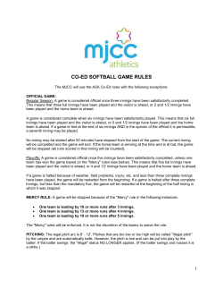 co-ed softball game rules
