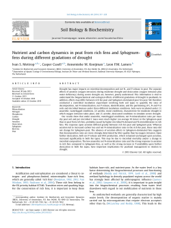 Nutrient and carbon dynamics in peat from rich fens and - B-ware