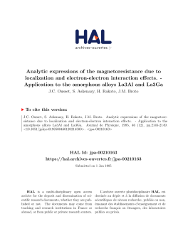 Analytic expressions of the magnetoresistance due to