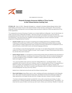 Media Release – Rhapsody Strategies Announces Addition of Three