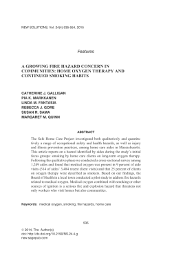 HOME OXYGEN THERAPY AND CONTINUED SMOKING HABITS