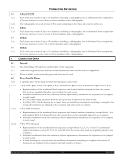 FORMATION SKYDIVING 4-Way FS/VFS Each team may consist of