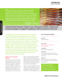 Hitachi Data Systems helps Inner Mongolia Mobile Implement Cloud