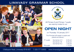 open night - Limavady Grammar School