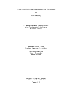 Temperature Effect on the Soil Water Retention