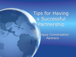 Tips for Having a Successful Partnership