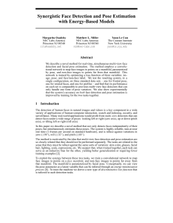 Synergistic Face Detection and Pose Estimation with Energy