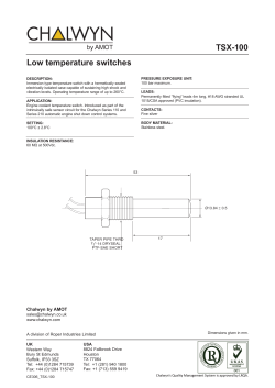 low temperature switches TSX-100