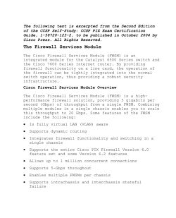 The Firewall Services Module