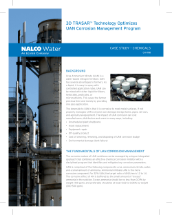 3D TRASAR Technology Optimizes UAN Corrosion