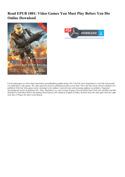 Read EPUB 1001: Video Games You Must Play