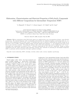 Elaboration, Characterisation and Electrical Properties of ZrO2