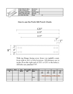 How to use the Purlin Mill Punch Charts