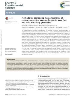 Methods for comparing the performance of energy