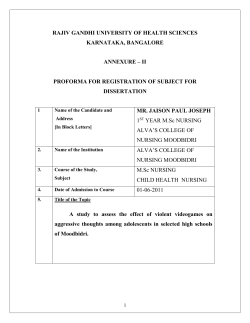 RAJIV GANDHI UNIVERSITY OF HEALTH SCIENCES