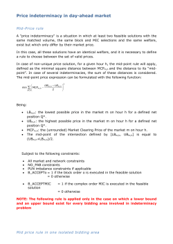 Price indeterminacy in day-ahead market