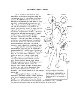 the elixir of life: water