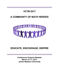 vctm 2017 a community of math heroes educate, encourage, inspire