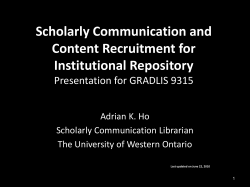 Digital Repositories - Scholarship@Western