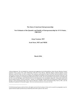 The State of American Entrepreneurship: New