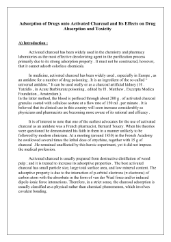 Adsorption of Drugs onto Activated Charcoal and Its Effects on Drug