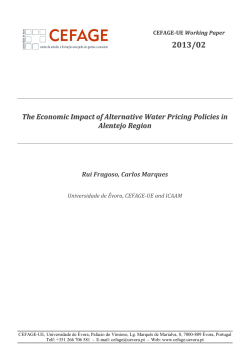 The Economic Impact of Alternative Water Pricing Policies