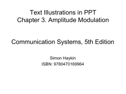 Text Illustrations in PPT Chapter 3. Amplitude Modulation