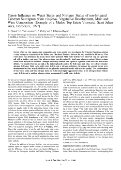 Terroir Influence on Water Status and Nitrogen Status of non