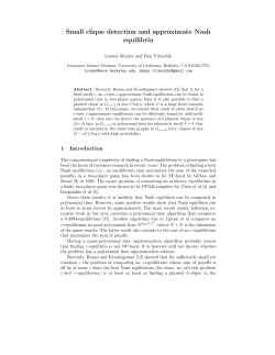 Small clique detection and approximate Nash equilibria