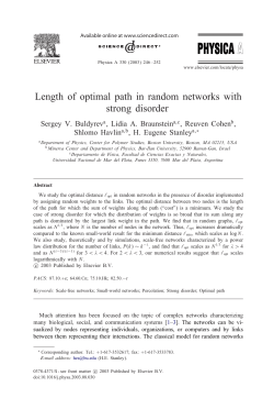 Length of optimal path in random networks with