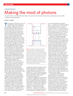 Nanophotonics: Making the most of photons