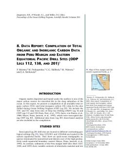 compilation of total organic and inorganic carbon data from peru
