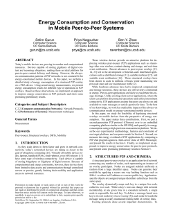 Energy Consumption and Conservation in Mobile Peer-to