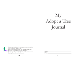 Adopt a Tree Journal