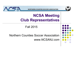 AGM Presentation - Northern Counties Soccer Association