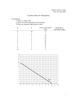 MICROECONOMICS IN THE SERVICE INDUSTRY
