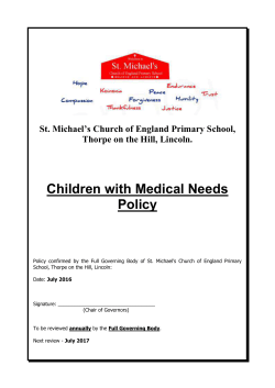 Children with Medical Needs Policy 2016