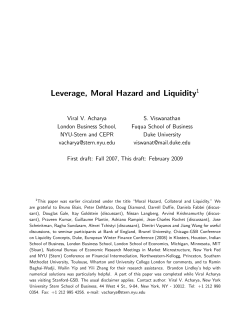 Leverage, Moral Hazard and Liquidity