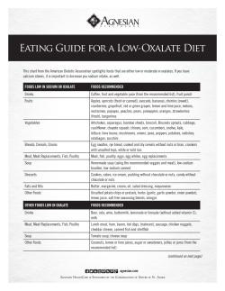 Eating Guide for a Low