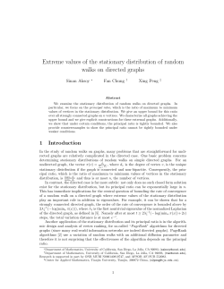 Extreme values of the stationary distribution of random walks on