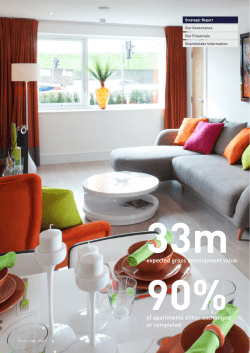 of apartments either exchanged or completed expected gross