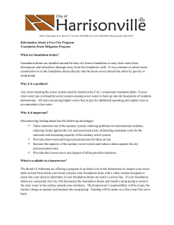 Home Foundation Drain Program