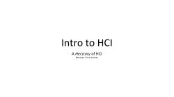 Intro to HCI