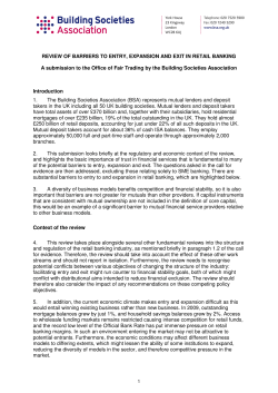 REVIEW OF BARRIERS TO ENTRY, EXPANSION AND EXIT IN