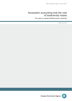 Ecosystem accounting and the cost of biodiversity losses &ndash; The case